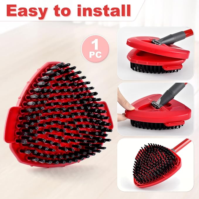 Scrubber Mop Head for Ocedar, Upgrade Scrub Brush for Oceda, Spin Mop Scrub Brush Head for Ocedar EasyWring 1-Tank, More Bristles Scrub Brush Attachment for Bathroom
