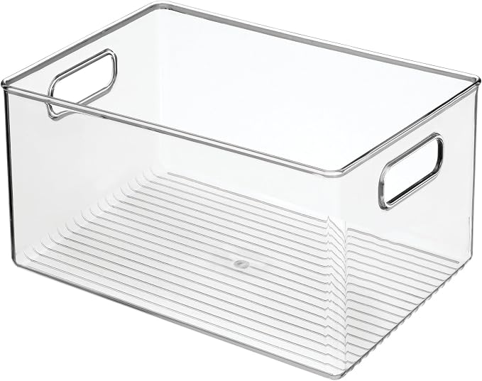iDesign Plastic Pantry Storage Bin, Clear