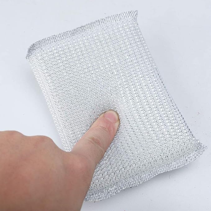 uxcell 8pcs Scouring Pad Non-Scratch Scouring Sponge 5"x3.3" Scrub Pads