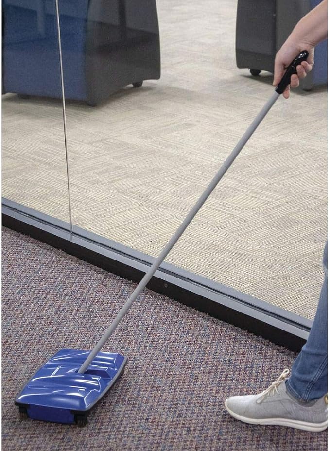 Carlisle FoodService Products Duo-Sweeper Floor Sweeper, 12", Blue (Pack of 4)