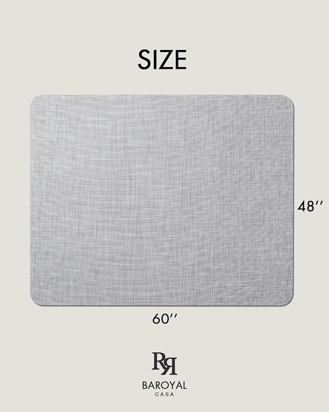 Baroyal Office Chair Mat for Hardwood Floor Under Desk Computer Rolling Chair Mat for Wood/Tile Floor Non-Slip Heavy Duty Desk Rug PVC Plastic Hard Floor Protector 48" x 60" (Mist)