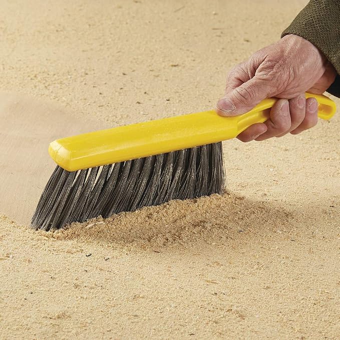 Rubbermaid Commercial 8 Inch Counter Brush Flagged Polypropylene Fill for Smooth Surface Sweeping Yellow 12.5" for Bathroom/Shower/Floor Tile/Decks/Car Tires/Outdoor (Pack of 6)