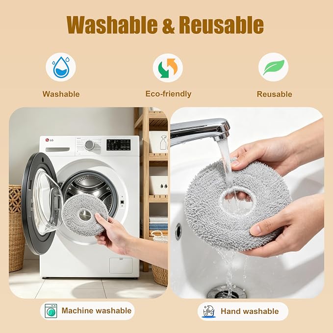 10 PSC Mop Pads for Dreame L40/X40/L10S/X50/L50/L40S/X30/L10/L20/L30 Vacuum | Also Fits for Mova V50/P50/E40/P10,Washable & Reusable Microfiber, Quick-Drying & Hygienic,Efficient & Streak-Free Cleaning