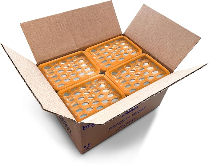 Bright Air Mandarin Orange & Fresh Lemon, 2-in-1 Moisture Absorber & Odor Eliminator, Case of 4, Lasts up to 60 Days Each