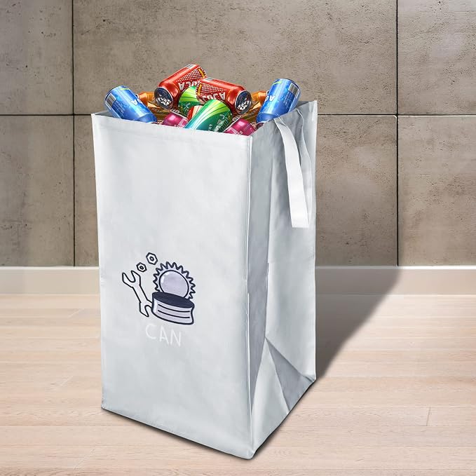 Recycling Bags,Separate Recycling Waste Bin Bags for Kitchen Home,Trash and Recycle Bin Combo,Reusable Waterproof,Kitchen Gifts Mothers Day Gifts for Mom Wife Grandma,42 Gallon,3Pack