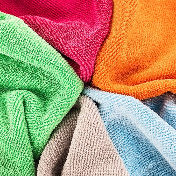 The Rag Company - Premium FTW Microfiber Cleaning Towels for Glass, Windows, Mirrors, Polished Surfaces - Streak-Free, Scratchless, 16" x16”, Green, 3-Pack