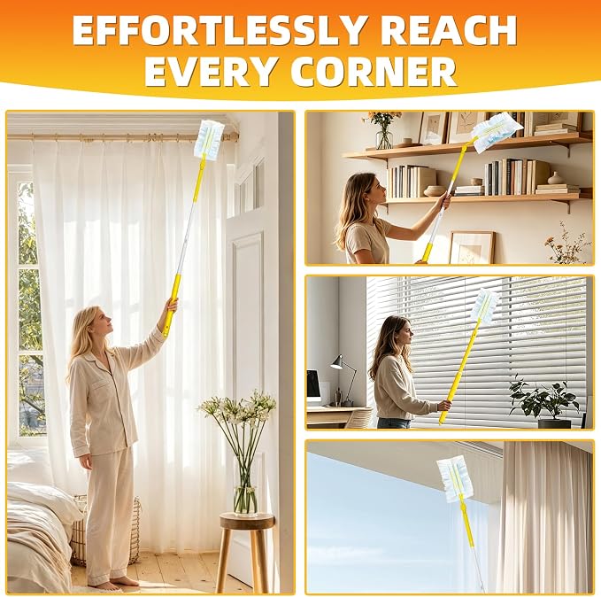 180° Duster Refills for Swiffer Duster, 40 Pack Microfiber Cleaning Dusters