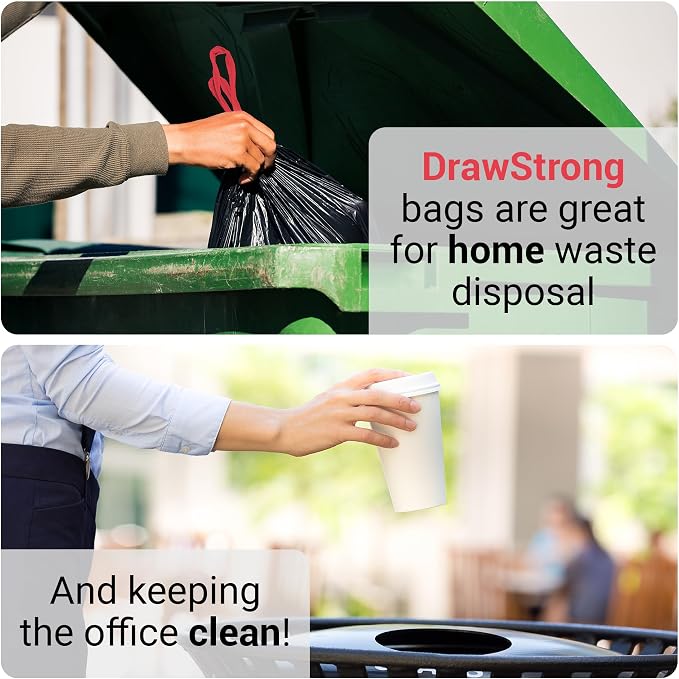 Reli. 30 Gallon Trash Bags Drawstring | 150 Count | Black | 30 Gallon Garbage Bags Heavy Duty | Large 30 Gal | 30 Gal Garbage Bags Heavy Duty | Large