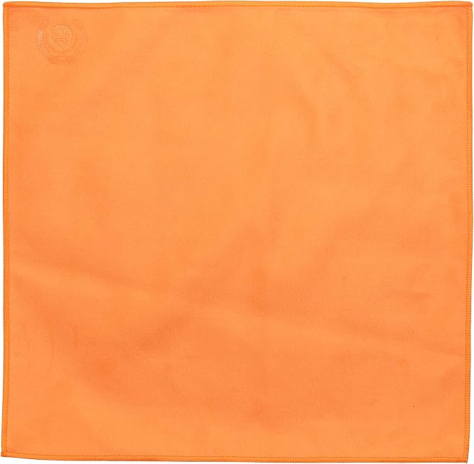 MI&VI Synthetic Chamois Microfiber Instrument Cleaning & Polishing Cloth for Violin, Viola, Cello, Bass, Guitar, Saxophone, Flute 12x12in (Tangerine-Orange)