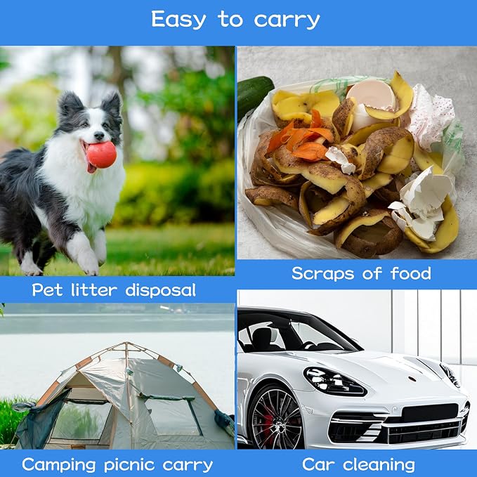 0.5 Gallon Mini Trash Bags, 300 Count Desktop Wastebasket Bin Liners, Small Plastic Bags for Home Office Kitchen, Blue