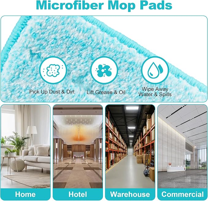 JOYMOOP 36 Inch Grey-White Commercial Dust Mop, Microfiber Dust Mop for Hardwood Floors, Heavy Duty Industrial Wet Dry Floor Mop with Telescopic Handle, Includes 5 Mop Pads