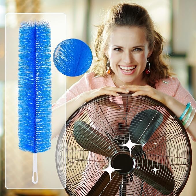 Fan Cleaner Brush, Fan Brush Cobweb Duster Microfiber Duster Ideal for Ceiling Duster, Household Duster for Curtains, Fan Cleaner for Box Fan (2 Pack)