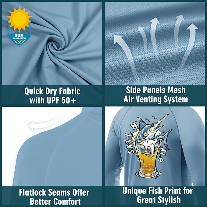 Palmyth Men's Fishing Hoodie UPF 50+ Long Sleeve with Face Mask Neck Gaiter | Zipper Pocket, Thumb Loops, Quick-Dry, Side Mesh Panels, Lens Cleaning Cloth
