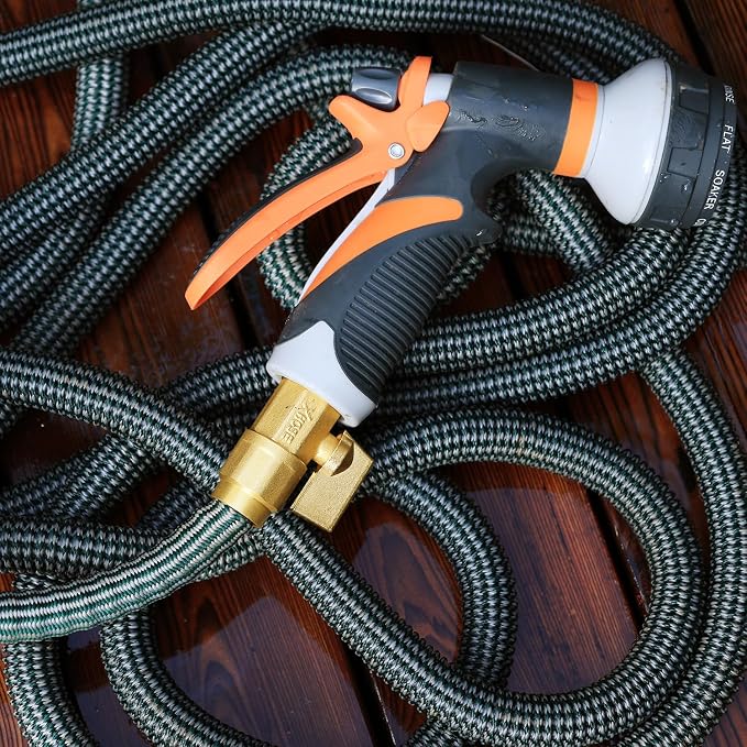 UNWAVER Garden Expandable Telescopic Hose end Adapter with Shut Off Valve | Garden Retractable Hose Repair Kit fitting 2Set