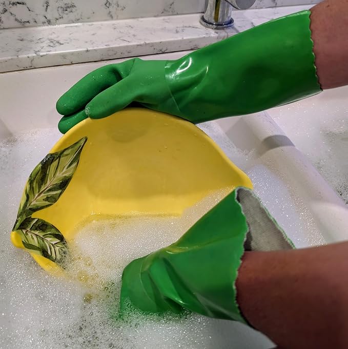 Star Kitchen & Home True Blues Ultimate Green Household Cleaning Gloves (Medium)