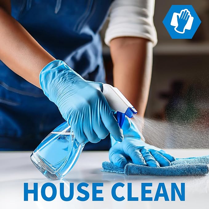 Medical Blue Nitrile Disposable Exam Gloves 4Mil Latex & Powder-Free | Flex • Powder-Free & Latex-Free • Medical • Examination • Lab • Chemo Rated • Cooking • Cleaning • Food Prep • Blue • 100 Pcs
