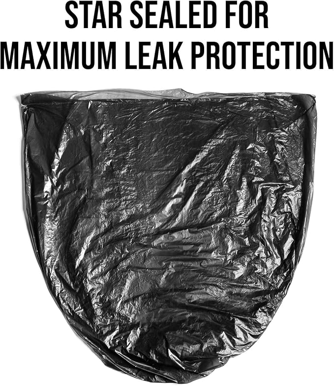 Aluf Plastics 56 Gallon Trash Bags - 2.0 MIL (eq) Black Heavy Duty Trash Can Liners - 43" x 47" - Pack of 100 - For Contractor, Industrial, Commercial, & Outdoor