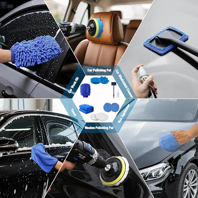 Car Detailing Kit,36pcs Car Detailing Brush Set,Car Cleaning Kit Detail Kit | Professional Car Detailing Brush Set,Auto Detailing Brush Set,Car Wash Kit,Car Detailing Kit Interior Exterior Wheels Cleaner