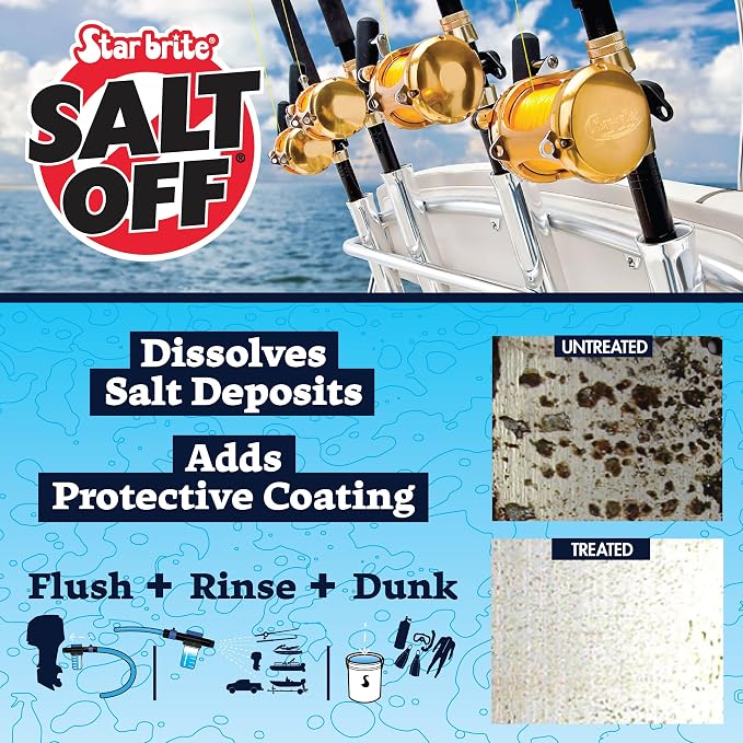 STAR BRITE Salt Off Applicator – Marine Engine Flush & Salt Remover Spray Tool for Boats, Trailers, Fishing Gear, Dive Equipment, and More (Pack of 6)