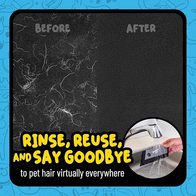 Chemical Guys, Grubbie Edge Reusable Pet Hair & Lint Removal Tool for Cars