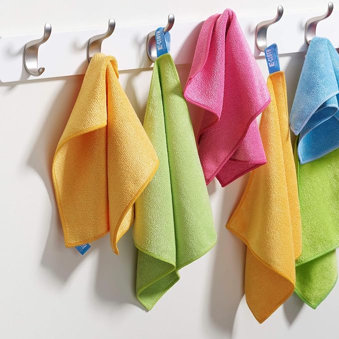 E-Cloth Microfiber Cloth, World's Leading Premium Microfiber Cleaning Cloth, Twice as Durable as Competition, 1 Year Guarantee, Ideal for Kitchen, Countertops, Sinks, and Bathrooms, Orange, 1 Pack