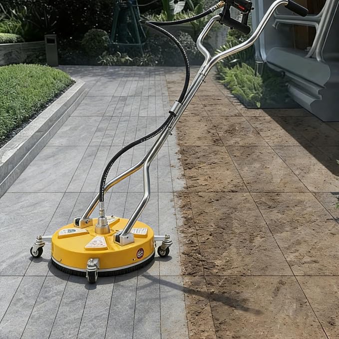 RIDGE WASHER Power Washer Surface Cleaner with Dual Handle, 16.5 Inch | Pressure Washer Surface Cleaner with 4 Wheels, 4000 PSI, For Driveways, Sidewalks, Patios, Decks