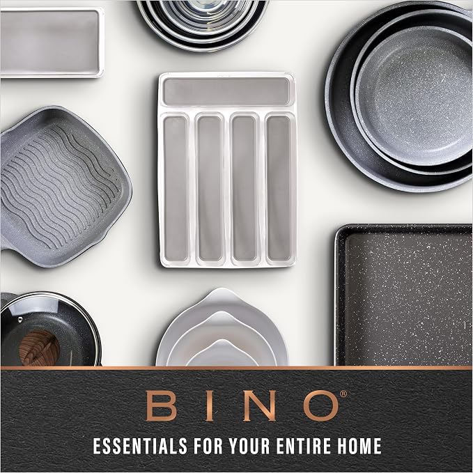 BINO | Plastic Organizer Bins, Small - 8 Pack | The SOHO Collection | Multi-Use Plastic Bin | Pantry & Freezer Organizer Bin | Storage Containers | Bins for Home & Kitchen Org