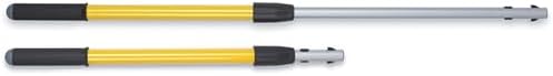 Rubbermaid Commercial Products HYGEN Quick-Connect Straight Extension/Extendable Handle/Stick, 20 - 40 inch, Yellow, Lightweight for Janitorial/Professional Microfiber Cleaning/Dusting
