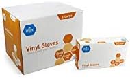 Med PRIDE Vinyl Gloves| X-Large Case of 1000| 4.3 mil Thick, Powder-Free, Non-Sterile, Heavy Duty Disposable Gloves| Professional Grade for Healthcare, Medical, Food Handling, and More