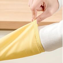 3 Pairs Dishwashing Gloves for Women, Soft Skin-Friendly Rubber Kitchen Gloves for Dish Washing & Cleaning
