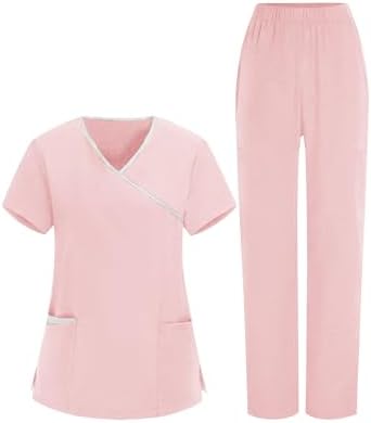 Women Nursing Scrubs Sets Housekeeping Uniform 2026 Women's Scrub Set Cleaning Clothes for Cleaning Jobs
