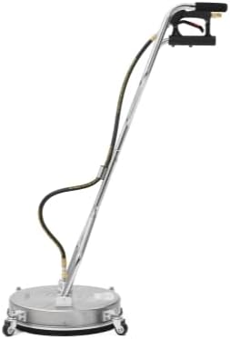 Dapper Supply 24 in. Pressure Washer Surface Cleaner in Stainless Steel w/Handles & Wheels, 4350 Max PSI, 3/8" Connector & 2 Adapters Ideal for Driveways, Sidewalks, Patios, Decks