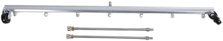 Pressure Water Broom, Stainless Steel Washer Cleaner Power Broom Sweeper for Concrete Driveway Sidewalk Deck Roof Floor Cleaning (for Floor)