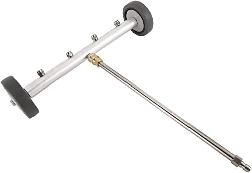 YUET Pressure Washer, Water Broom, 16" Undercarriage Power Cleaner, Accessories Stainless Steel Portable 4 Spray Nozzle With 3 Extenion Wands for Sidewalk, Driveway,Deck,Patio,Sweep Driveway,4000 PSI