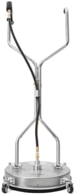 Dapper Supply 20 in. Pressure Washer Surface Cleaner in Stainless Steel w/Handles & Wheels, 4350 Max PSI, 3/8" Connector & 2 Adapters Ideal for Driveways, Sidewalks, Patios, Decks