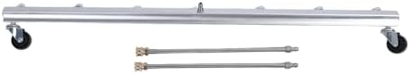 Pressure Water Broom, Stainless Steel Washer Cleaner Power Broom Sweeper for Concrete Driveway Sidewalk Deck Roof Floor Cleaning (for Undercarriage Cleaner)