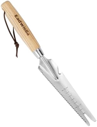 Hand Weeder Puller, 5-in-1 Garden Trowel with Solid Wooden Handle | Gardening Weeding Tool for Easy Weeder Removal, Planting, Weeding, Flower & Vegetable Care in Garden Lawn Yard