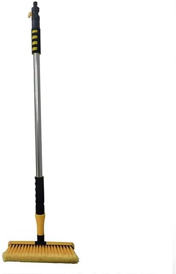 2-in-1 Scrub Brush with Hose Hookup & Squeegee – Deep Cleaning Made Easy