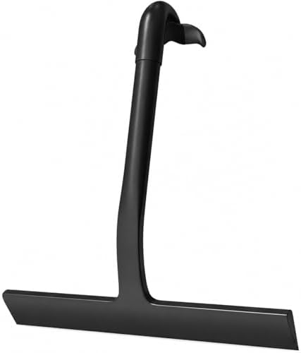 Shower Squeegee for Glass Doors, 8.27 Inch Shower Door Squeegee with Hook, Bathroom Squeegee for Glass, Tile, Mirror, Window and Car Windows Cleaning
