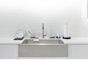 Kohler K-8624-0 Kitchen Pot and Pan Dish Scraper, Silicone and Nylon, Heat Resistant, One Size, White and Charcoal