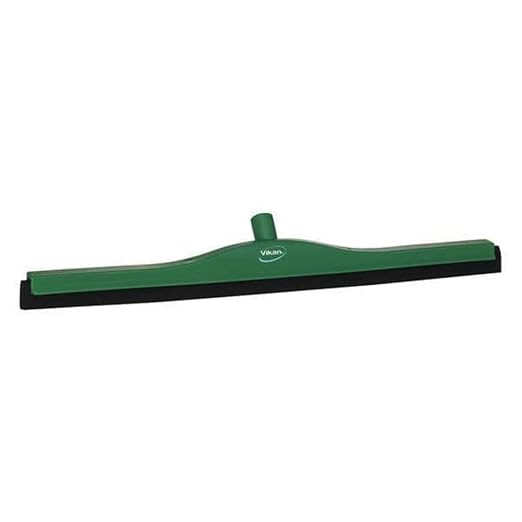 Vikan 77552 Foam Rubber Polypropylene Frame Fixed Head Squeegee, 28", Green