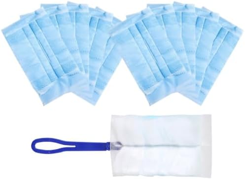 Abaodam Electrostatic Duster with Handle 11pcs Set, Disposable Cleaning Brushes with 10 Replacement Cloths for Home Dusting, Window and Furniture Cleaning Tools for Housekeeping