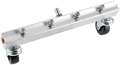 High Pressure Road Maintenance Nozzle | 1/4 Inch Stainless Steel Wash Nozzle for Driveways/Decks/Pools | 360° Rotating Rollers for Efficient Soil & Oil Removal