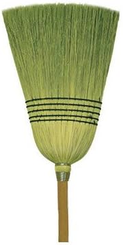 Janitor 100% Corn Broom [Set of 6] Size: 53.5" H x 14" W x 1.13" D, Color: Natural