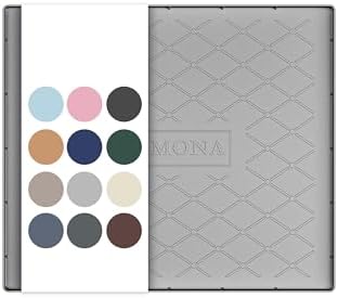 URMONA Under Sink Mat 22 x 22 in, Waterproof Silicone Cabinet Protector | Waterproof, Oil-Resistant, Raised Edge, Cabinet Liner, Shelf Protector, Pet Food Mat, Storage Mat, Easy to Clean, Light Grey