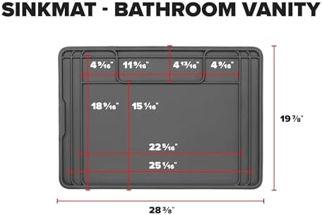 WeatherTech SinkMat – Waterproof Under Sink Liner Mat for Kitchen Bathroom – 28” x 19” Inches - Durable, Flexible Tray – Home undersink Organizer Must Haves, Tan