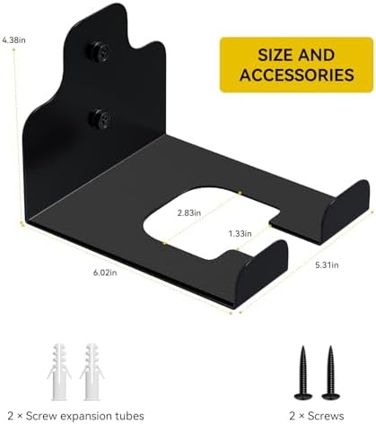 JNIHEEP Garage Organizer Trimmer Rack,Garden Power Tool Hanger,2 Pack,Black | Weedeater Rack, Heavy Duty Weed Whackers Holder Wall Mounted for Grass Trimmer, Hedge Trimmer, Garage Trimmer, Garden Tools