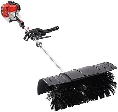 MOCHAG 52CC 2 Stroke Outdoor Hand Held Gas Power Broom, 2.3HP 1.8M Air-Cooled Gasoline Power Broom Walk Behind Sweeper with Goggles, Cleaning Driveway Turf Lawns Snow Tools High Performance Cleaner