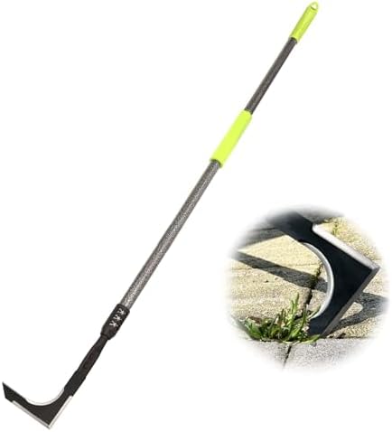 Crack Weeder, 48" Long Handle Crevice Weeding Tool with Soft Grip | Stainless Steel Weed Puller Tool Weeder Tool, Efficient Weed Remover Tool for Sidewalk, Paver, Narrow and Wall Gaps