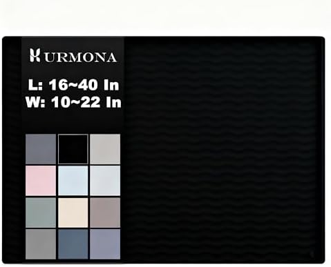 URMONA 31'' x 22'' Waterproof Silicone Under Sink Mat Cabinet and Counter Protector, Shelf Liner for Kitchen and Bathroom, Storage and Organizers, Litter Mat, Pet Cat Puppy Essentials(Onyx)